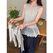今季マストバイ   気質   おしゃれ  レース   ニット  インナー+ タンクトップ