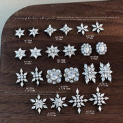ネイルパーツ ジェルネイル デコレーション 雪の結晶 メタルパーツ ネイルアート シルバー 雪花 スノー