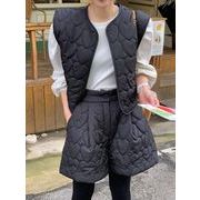 今季マストバイ   気質    スウィート  ベスト + カジュアル  スリム  ショートパンツ セット