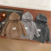 2025秋冬新作　子供服　ニット　パーカー　セーター　トップス　おしゃれ　男女兼用　カーディガン　3色