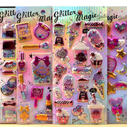 ぷくぷくシール ぷっくりシール 3Dステッカー 立体ステッカー 粘着シール スパンコール