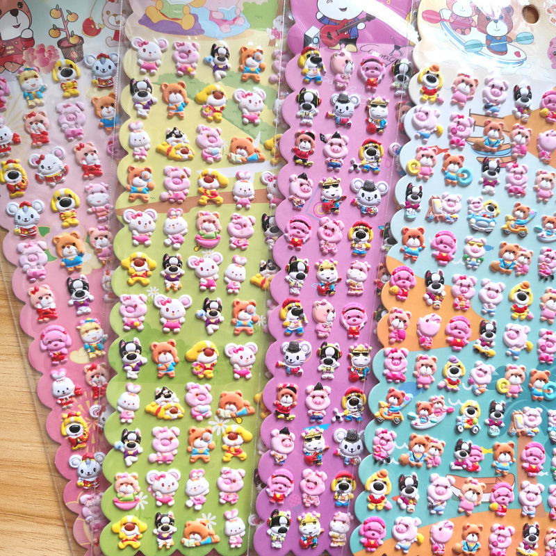 ぷくぷくシール ぷっくりシール 3Dステッカー 立体ステッカー ぷっくりシール 粘着シール