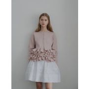 2025秋冬新作 韓国風   レディース服  おしゃれ カジュアル  セーター  アウター  カーディガン  フリル3色