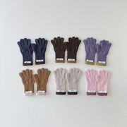 子供手袋　20.5*105CM　シンプルダブルカラー　5本指　3-8歳　韓国キッズハット