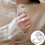 キラキラダイヤシルバー指輪 リング シルバーアクセサリー アレルギー対応 調整可能 おしゃれ 上品