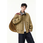 メンズファッション ワーク風 ジャケット 男女兼用 ストリート系 アウター 秋冬 2025新作★全2色