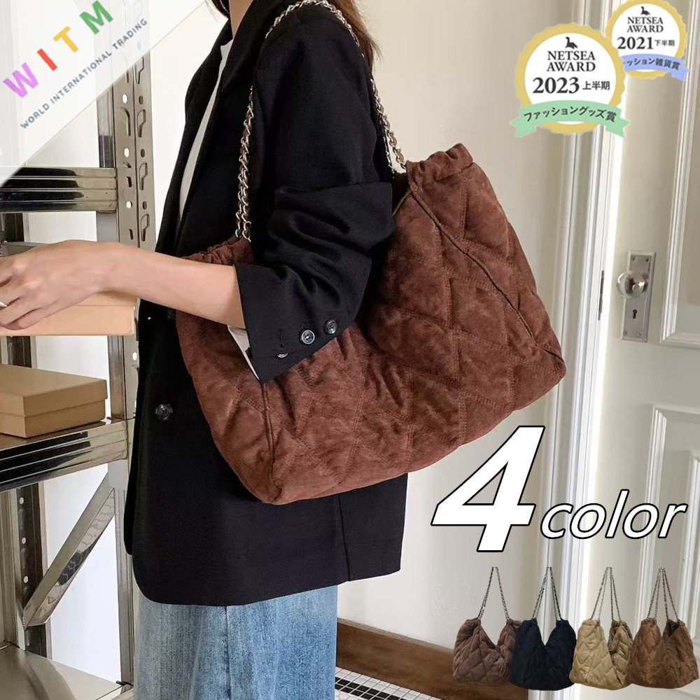 2025新作 フェイクスウェードバッグ ショルダーバッグ チェーンバッグ 肩掛け チェック柄 レディース 上品