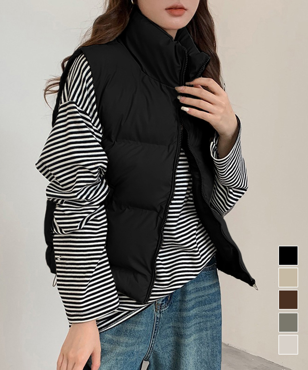 日本倉庫即納】 ダウンベスト ジップアップパデッドベスト | 卸売