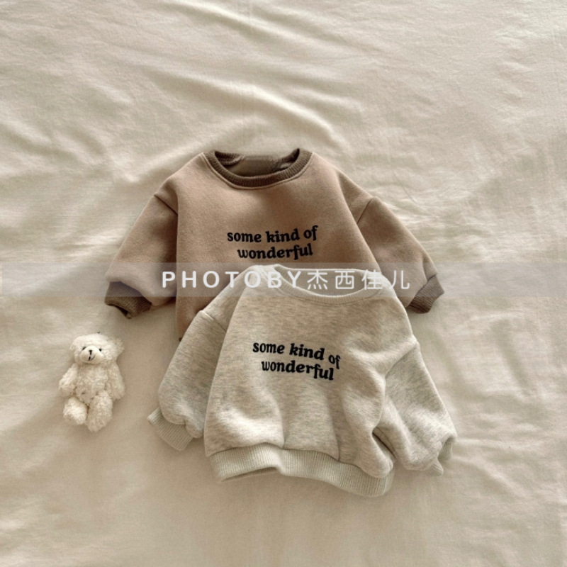 2025★秋冬新作★韓国風子供服★裏起毛★トレーナー★80cm～130cm 2色
