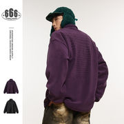 メンズ ハイネック フリース Tシャツ 男女兼用 ストリート系 トップス 秋冬 2025新作★全2色