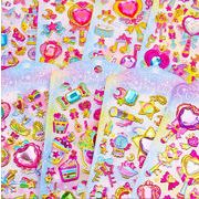 大人気  手帳素材 女の子向け キラキラ デコレーションシール 粘着シール  貼ってはがせる