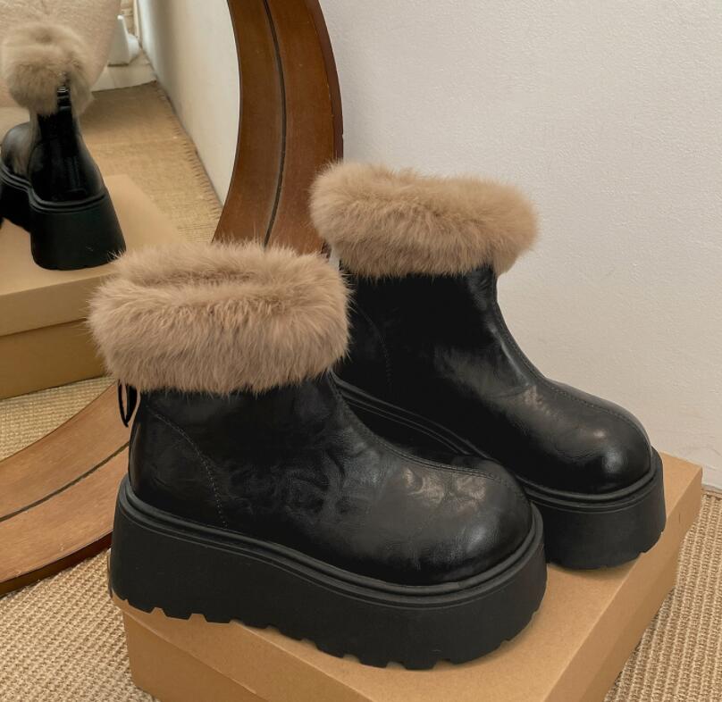 秋冬シューズ  ブーツ ショートブーツ   裏起毛  保温 PU  お出かけ 靴