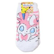 【もこもこソックス】ポケットモンスター もっこもこ靴下 ニンフィア ボーダー キッズ