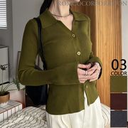 【2025新作商品♪】リブニットポロシャツ