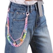 虹色 いちご パンツチェーン イチゴ  いちご雑貨  いちごアクセサリー  二重チェーン  ズボンチェーン