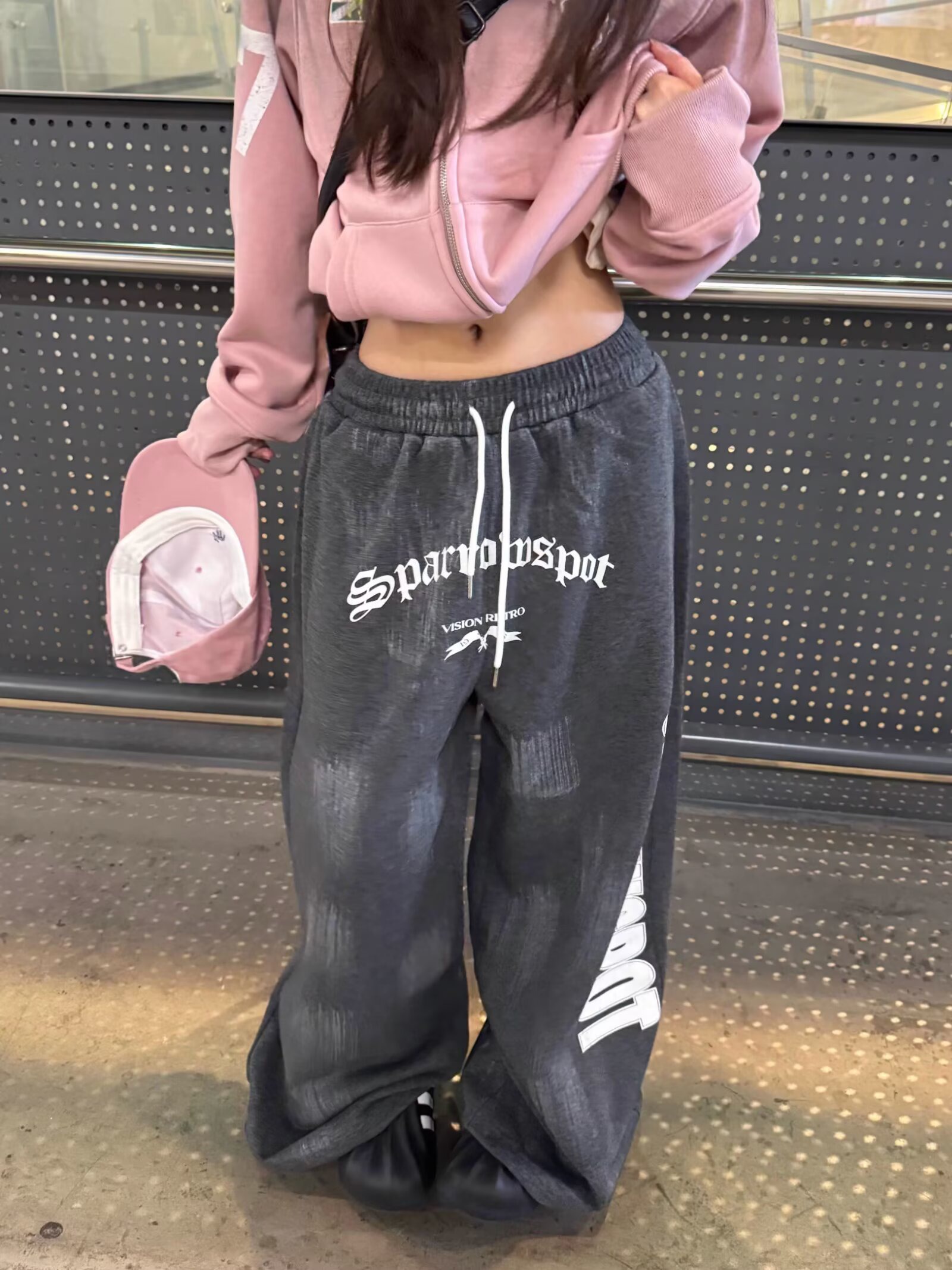 【予約226855】大きいサイズ春夏 韓国 カレッジ風 新しいデザイン カジュアル パンツ S ~3L