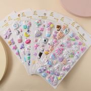 キラキラシール レジンステッカー可愛い 立体シール DIY  3Dステッカー  手帳素材 子供のプレゼント