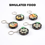 食品サンプル キーホルダー アクセサリー キーチェーン 展示 撮影 SIMULATED FOOD 寿司盛り