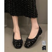 【日本倉庫即納】 パンプス キラキラ バレエシューズ