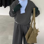 UQ0435トップス レディース パーカー パンツ スカーフ付き スウェット 三点セット 2色 韓国風 2025秋新作