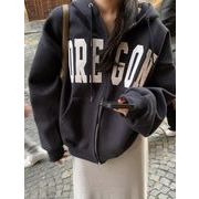 今季マストバイ   気質   おしゃれ    可愛い  ジッパー  ロゴプリント  フーデッド  パーカー