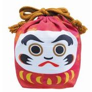 【日本らしさ溢れる可愛いデザイン！】ミニ巾着　だるま