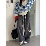 【予約226881】大きいサイズ秋冬 韓国 カレッジ風 新しいデザイン カジュアル パンツ S ~3L