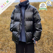 2025秋冬新作 PU 中綿コート 防寒着 ダウンコート 綿入れ 厚手 体型カバー メンズコート 上品