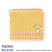 ポケモン スチームシャーリング無撚糸ポーチ I choose you ピカチュウ イエロー