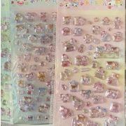 手帳素材装飾　3D　貼り付けパーツぷくぷく立体シール　携帯装飾品　エポキシステッカー