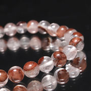 ブレス　マニカラン水晶＜ヒマラヤ産＞　AAランク　赤　丸約6mm