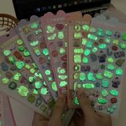 立体ステッカー　ぷくぷくシール　夜光　動物　スイーツ　スマホ　手帳　5枚入り 海外倉庫発送