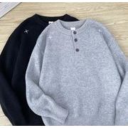 秋冬トップス メンズ  セーター ニット クルーネック  あったかい