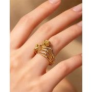 人気商品 激安セール 欧米風18金ゴールド 指骨バラリング レディース向け 誕生日の贈り物にふさわしい一品