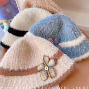 子供帽子　バケットハット　フラワー　ワッチキャップ　韓国キッズハット