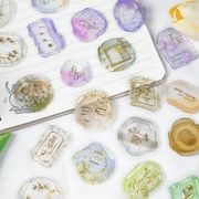 DIY用 手帳用 貼り付け スマホケース シール 可愛い 立体  火塗はんこ 装飾用 手芸用品