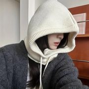 冬新作 韓国風毛糸耳あてマフラー カップル用保温ニット帽 7色