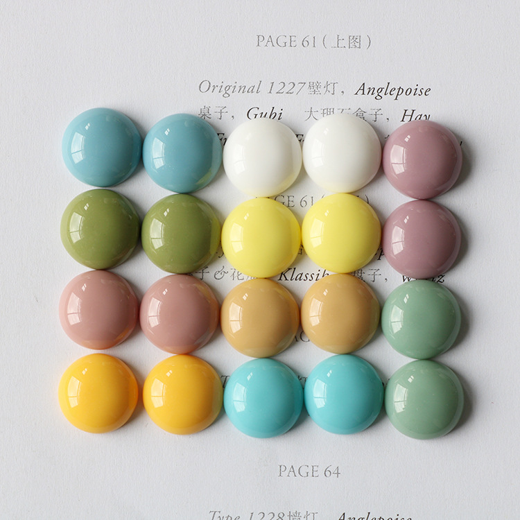 カボション つぶつぶ キラキラ ハンドメイド 円形パーツ アクリル ビーズ アクセサリーパーツ 穴なし 丸型