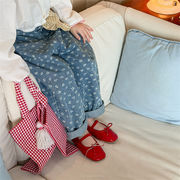 2026春新作　キッズ　ジャカード　ジーパン　カジュアル　デニムパンツ　可愛い　ゆったり　ハーレムパンツ