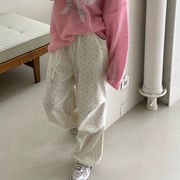 花柄スウェットパンツ　レディース　INS　韓国ファッション