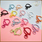 【13色】惑星 土星キーホルダー金具 カラビナ 回転カン ナスカン カラフル  DIYパーツ 手芸 基礎金具