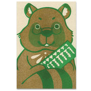 梅屋の縁起物ポストカード【タヌキ】　M01-PPF-274