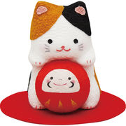 リュウコドウ　福かかえ　だるま三毛猫