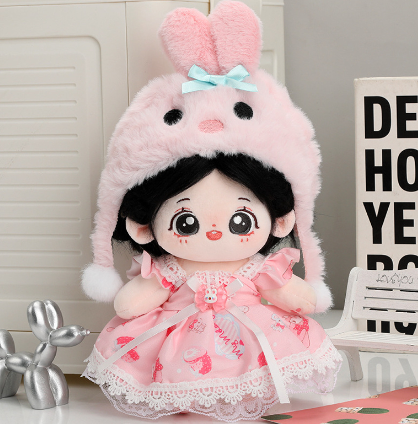 20cm コットンドール用 もこもこ衣装 着せ替えセット ロリータ風