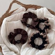 ヒョウ柄シュシュ　ヘアアクセサリー　レディース　デザイン　韓国風　髪飾り