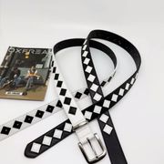 ファッションベルト 帯   ベルト パンク風 フェイクレザー