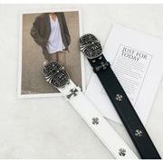 ファッションベルト 帯   ベルト パンク風 フェイクレザー