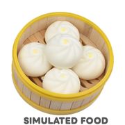 食品サンプル キーホルダー アクセサリー キーチェーン 展示 撮影 SIMULATED FOOD 蒸しパン