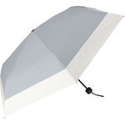 ジミージー　晴雨兼用ＵＶ加工　折りたたみ傘（５５ｃｍ）遮熱タイプグレー・オフホワイト２