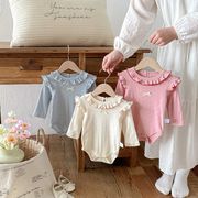 2026春秋子供服 シンプル 可愛い ロンパース 連体服 韓国風 防寒 温かい ベビー服 キッズ服 [66~90cm]